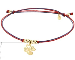 Bransoletka z elementami srebra - koniczyna