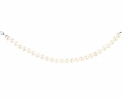 Bransoletka z elementami z białego złota - perły