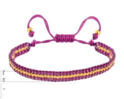 Bransoletka z elementami z żółtego złota i koralikami