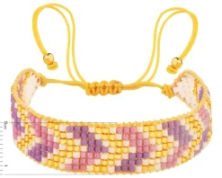 Bransoletka z elementami z żółtego złota i koralikami
