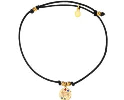 Bransoletka z elementami srebra i szkłem - Byk