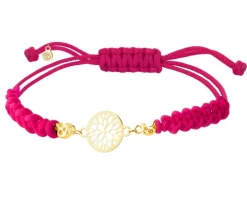 Bransoletka z elementami z żółtego złota - rozeta