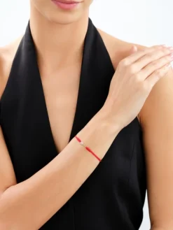 Bransoletka z elementami żółtego złota i diamentami - skrzydło - 0,01 ct - próba 375