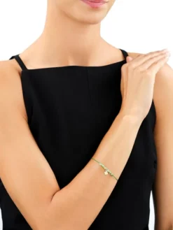 Bransoletka z elementami srebra i masą perłową - koniczyna