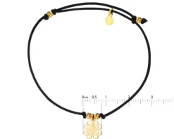 Bransoletka z elementami srebra - koniczyna