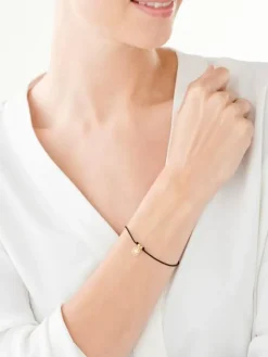 Bransoletka z elementami srebra - koniczyna