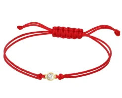 Bransoletka z elementami żółtego i białego złota i diamentem - 0,007 ct - próba 375