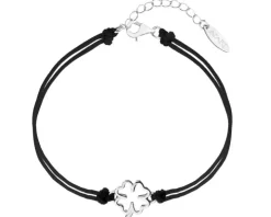 Bransoletka z elementami srebra - koniczyna