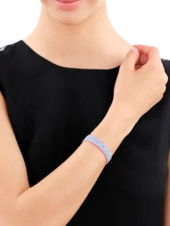 Bransoletka z elementami z żółtego złota i koralikami