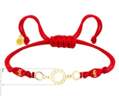 Bransoletka z elementami z żółtego złota - koła