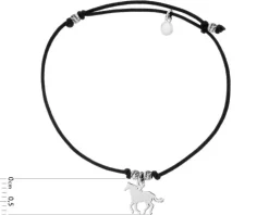 Bransoletka z elementami srebra - koń