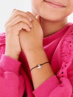 Bransoletka z elementami srebra - koń