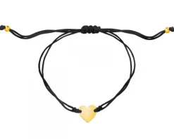 Bransoletka z elementami z żółtego złota - serce