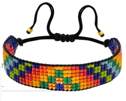 Bransoletka z elementami z żółtego złota i koralikami