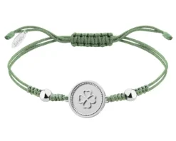 Bransoletka z elementami srebra - koniczyna