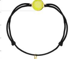 Bransoletka z emalią i elementami z żółtego złota - piłka tenisowa