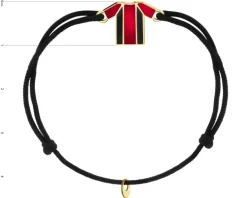 Bransoletka z emalią i elementami z żółtego złota - koszulka piłkarska