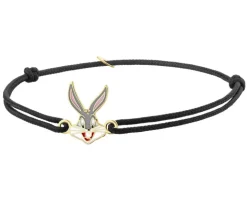 Bransoletka z emalią i elementami z żółtego złota - Looney Tunes, Bugs Bunny, Warner Bros. Discovery