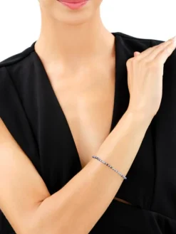 Bransoletka z mosiądzu pozłacana z sodalitami