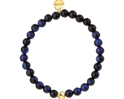 Bransoletka z mosiądzu pozłacana z tygrysim okiem