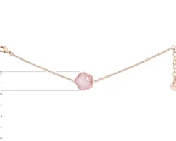 Bransoletka z mosiądzu pozłacana z kwarcem