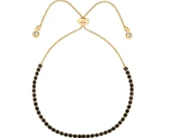 Bransoletka z mosiądzu pozłacana z cyrkoniami