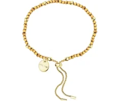 Bransoletka z mosiądzu pozłacana z hematytami