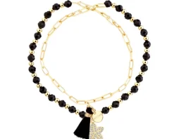 Bransoletka z mosiądzu pozłacana ze spinelami i cyrkoniami - kwiat