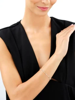 Bransoletka z mosiądzu pozłacana z agatami