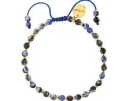 Bransoletka z mosiądzu pozłacana z agatami