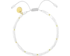 Bransoletka z mosiądzu pozłacana z masą perłową