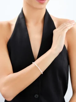 Bransoletka z mosiądzu pozłacana z masą perłową