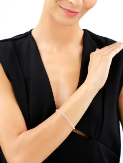 Bransoletka z mosiądzu pozłacana z kwarcami