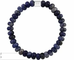 Bransoletka z mosiądzu rodowana z sodalitami