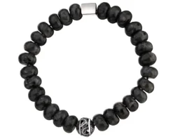 Bransoletka z mosiądzu rodowana z labradorytami