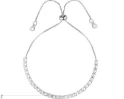 Bransoletka z mosiądzu rodowana z cyrkoniami