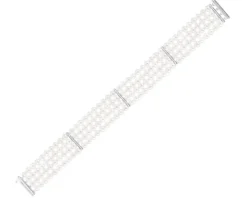 Bransoletka z perłami, diamentami i elementami białego złota - próba 585