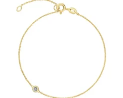 Bransoletka z żółtego i białego złota z diamentem - 0,007 ct - próba 375