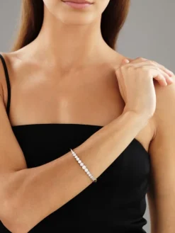 Bransoletka z żółtego i białego  złota z brylantami - 1,34 ct - próba 585