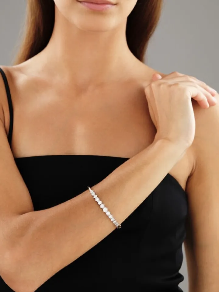 Bransoletka z żółtego i białego złota z brylantami - 1,34 ct - próba 585