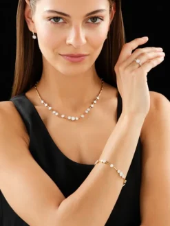 Bransoletka z żółtego i białego złota z brylantami - 19 cm - 1,75 ct - próba 585