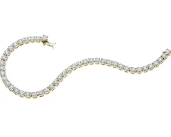 Bransoletka z żółtego i białego złota z brylantami - 18 cm - 1,10 ct - próba 585