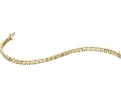 Bransoletka z żółtego złota z diamentami - 18 cm - 0,35 ct - próba 585