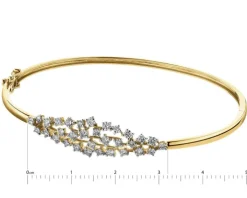 Bransoletka z żółtego złota z brylantami - 1,15 ct - próba 585