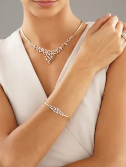 Bransoletka z żółtego złota z brylantami - 1,15 ct - próba 585