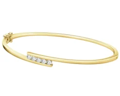 Bransoletka z żółtego złota z brylantami - 0,41 ct - próba 585