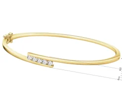 Bransoletka z żółtego złota z brylantami - 0,41 ct - próba 585
