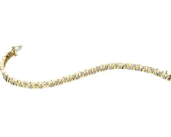 Bransoletka z żółtego złota z diamentami - 18 cm - 0,50 ct - próba 585