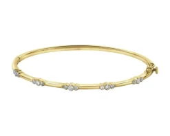 Bransoletka z żółtego złota z brylantami - 0,33 ct - próba 585