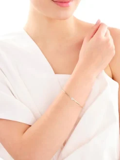 Bransoletka z żółtego złota z diamentami - 0,07 ct - próba 585